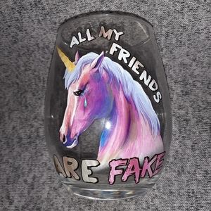 All My Friends Are Fake 20oz Glass
